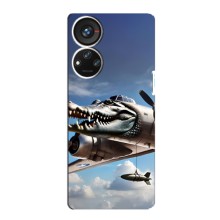 Чехол с мемом Тралалело тралала на ZTE Blade V40s (Бомбардиро крокодило)