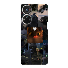 Чехол как приручить дракона на ZTE Blade V40s – Дракон коллаж