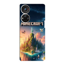 Чохол з картинками Майнкрафт для ZTE Blade V40s – Лого Майнкрафт