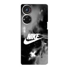 Чехол с логотипом Найк на ZTE Blade V40s (Найк дымчатый)