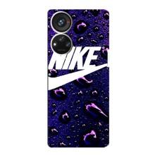 Чехол с логотипом Найк на ZTE Blade V40s (Найк на фиолетовом)