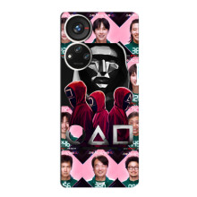 Чехол Гра в кальмара для ZTE Blade V40s – Персонажи игры кальмара