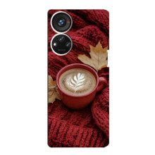 Чохол з унікальним дизайном 'Осінь з кавою' для ZTE Blade V40s – Кава на ковдрі