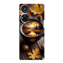 Чохол з унікальним дизайном 'Осінь з кавою' для ZTE Blade V40s – Темна кава