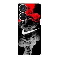 Силиконовый Чехол на ZTE Blade V40s с картинкой Nike (Nike дым)