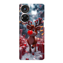 Яскравий чохол для ZTE Blade V40s з Зимові Оленята – Олень серед подарунків