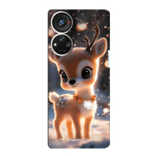 Яскравий чохол для ZTE Blade V40s з Зимові Оленята – Оленятко