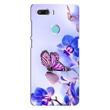 Чохли з квітами для ZTE Z18 Mini (VPrint) (Метелик на квітах)