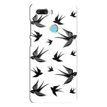 Чехол с птицами на ZTE Z18 Mini (VPrint) (Ласточки)