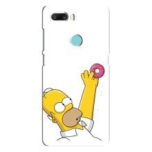 Чехол с Симпсонами для ZTE Z18 Mini (VPrint) (Гомер с пончиком)